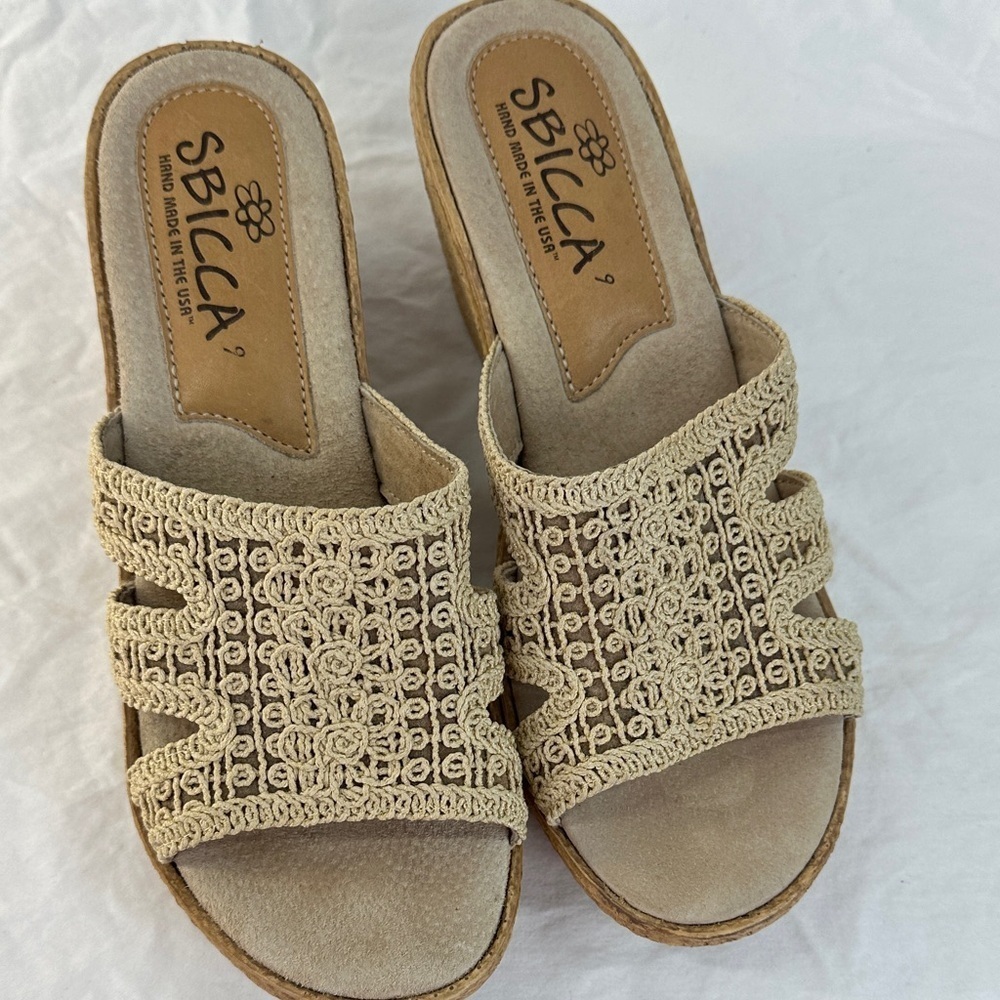 Sbicca Woven Jute Wedge Sandals